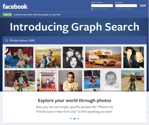 الفيسبوك الرسم البياني البحث