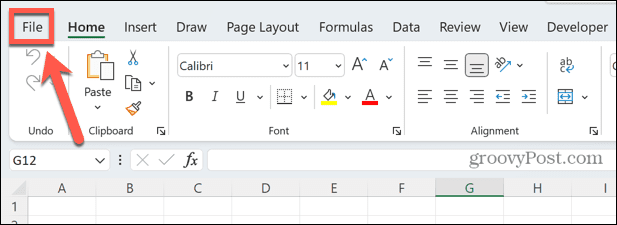 قائمة ملف Excel