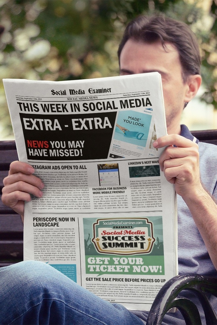 ممتحن وسائل التواصل الاجتماعي الأخبار الأسبوعية 12 سبتمبر 2015
