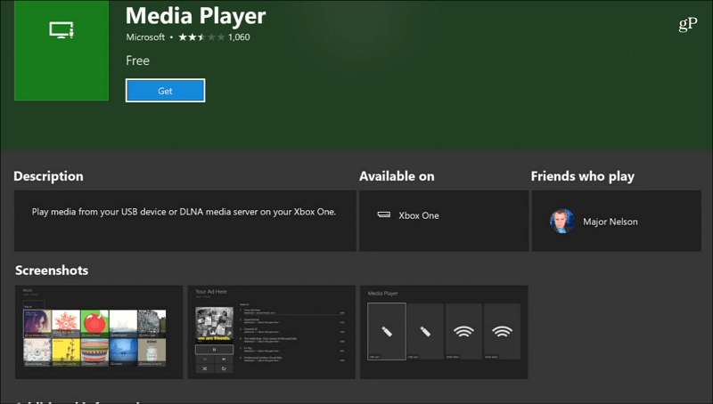 تطبيق Media Player Xbox One