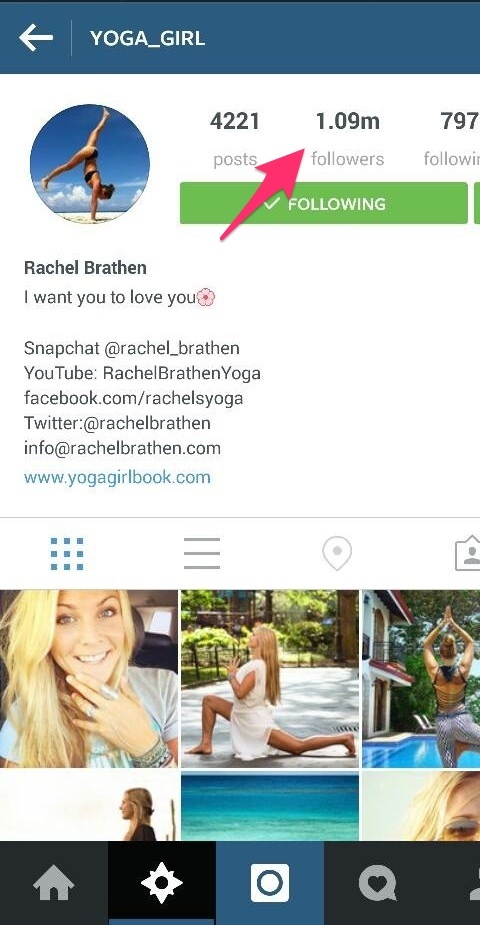 حساب instagram ل yoga_girl