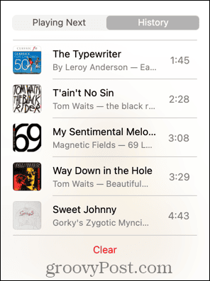 قائمة محفوظات موسيقى Apple لنظام التشغيل Mac