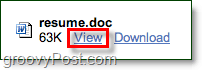 عرض ملفات doc. في Gmail