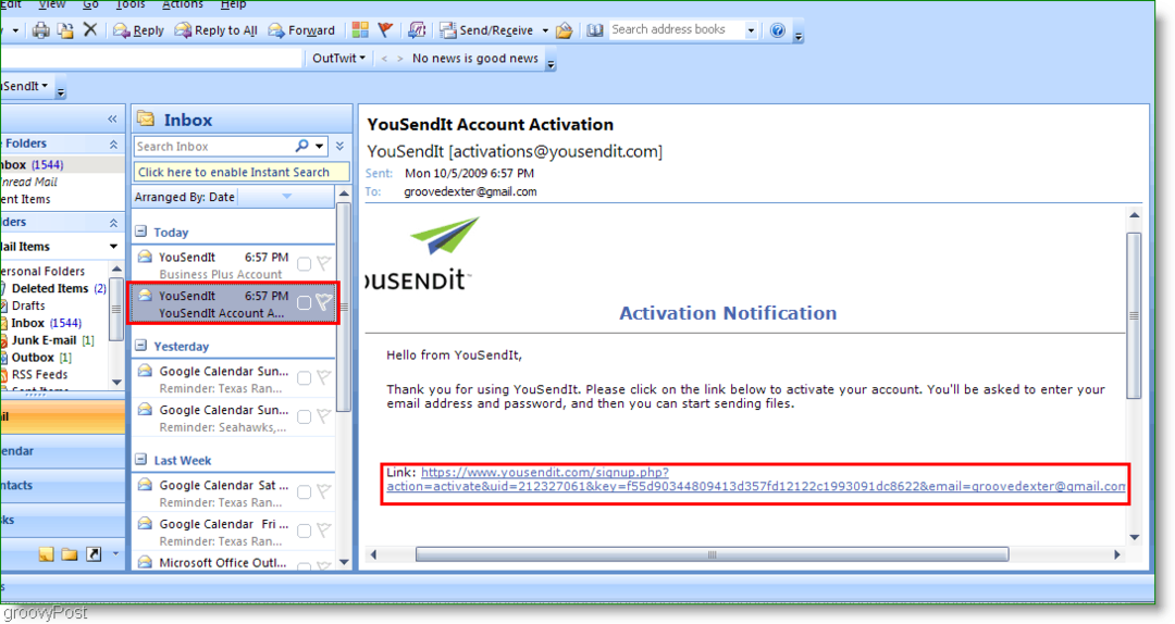 كيفية إرسال ملفات كبيرة في Outlook مجانا باستخدام YouSendIt