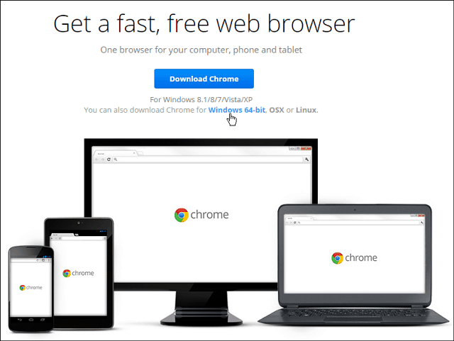 يتوفر Google Chrome 64 بت الآن لنظام التشغيل Windows 7 والإصدارات الأحدث