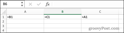 مرجع دائري غير مباشر في Excel