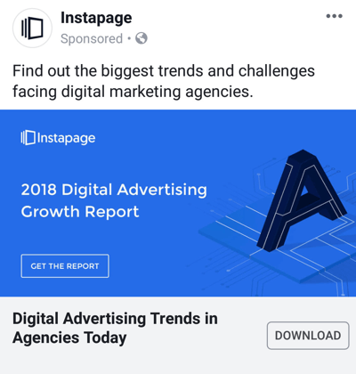 تقنيات إعلانات Facebook التي تقدم النتائج ، على سبيل المثال من خلال Instapage الذي يقدم دراسة حالة