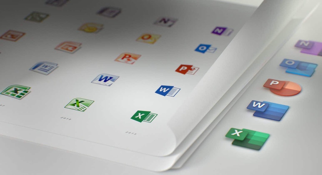 أيقونات Office 365 الجديدة