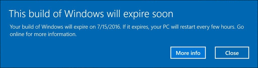 معاينة Windows 10 Insider تبني تنبيه المستخدمين مع انتهاء صلاحية الإشعارات
