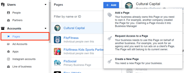 استخدم Facebook Business Manager ، الخطوة 10.
