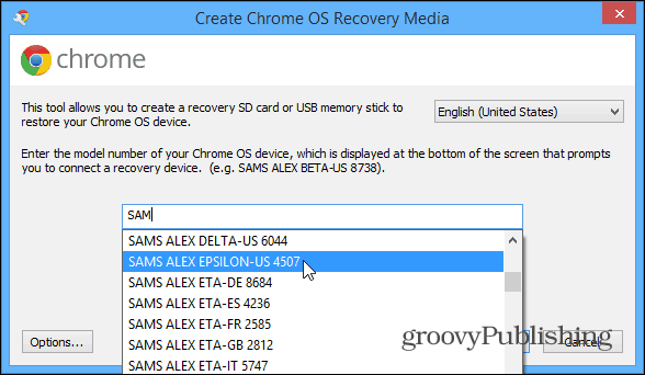 استعادة نظام التشغيل Chrome
