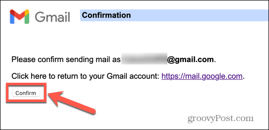 gmail تأكيد الاسم المستعار