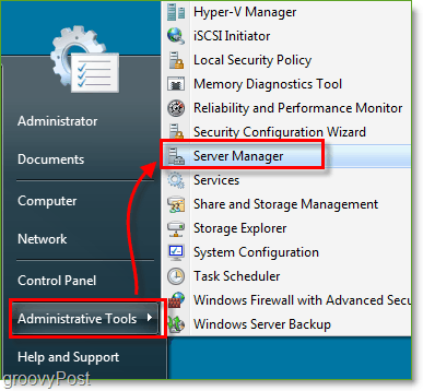 لقطة شاشة - Windows Server 2008 Launch Server Manager