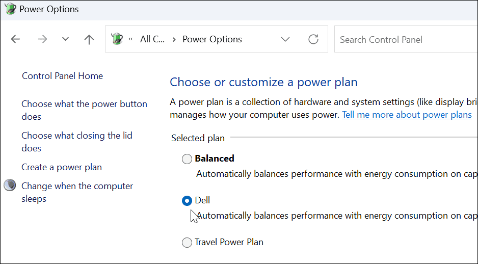 قم بإنشاء خطة طاقة مخصصة على Windows 11