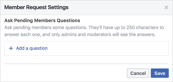 يمكنك طرح 3 أسئلة معلقة على أعضاء مجموعة Facebook.