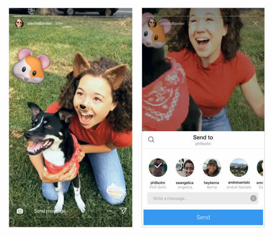 أعلن Instagram أنه يمكن للمستخدمين الآن مشاركة قصص Instagram في Direct.