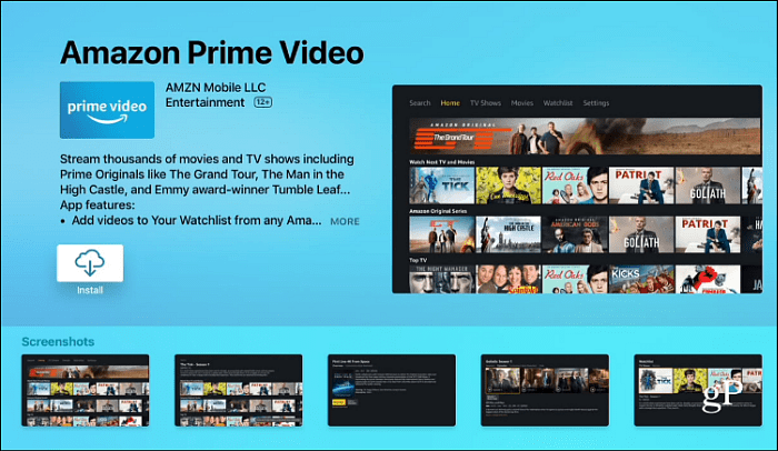 قم بتثبيت Amazon Prime Video Apple TV