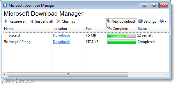 يعد Microsoft Download Manager أداة بسيطة للتنزيل عبر الاتصالات غير المستقرة أو البطيئة