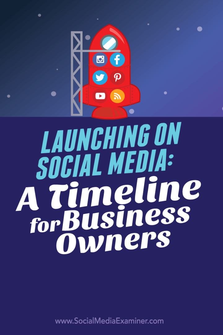الإطلاق على وسائل التواصل الاجتماعي: جدول زمني لأصحاب الأعمال: ممتحن وسائل التواصل الاجتماعي