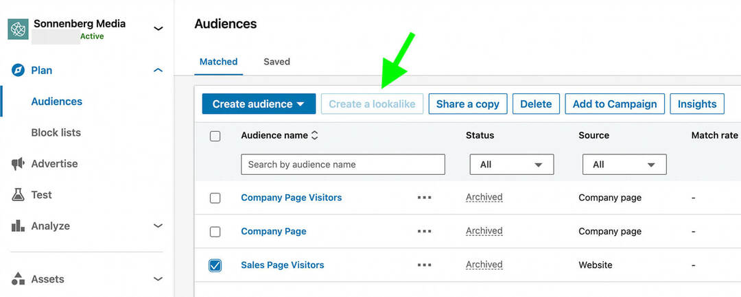 how-to-expand-linkedin-جمهور-استهداف-set-up-create-lookalike-audiences-dashboard-campaign-manager-example-9