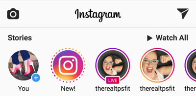 يتم فصل قصص Instagram وإعادة تشغيل الفيديو المباشر إلى إشعارين في شعار Stories.