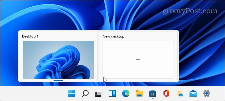 زر Virtual Desktop Windows 11