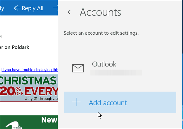 تطبيق البريد Windows 10