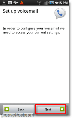 Google Voice على إعداد البريد الصوتي على Android Mobile