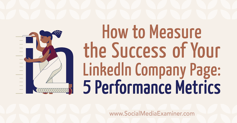 كيفية قياس نجاح صفحة شركتك على LinkedIn: 5 مقاييس أداء بواسطة Mackayla Paul على أداة اختبار وسائل التواصل الاجتماعي.