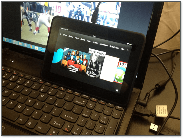 قم بتوصيل Kindle Fire HD Windows 8