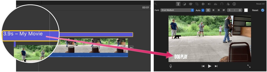 تحرير مقاطع الفيديو باستخدام عنوان iMovie iMovie
