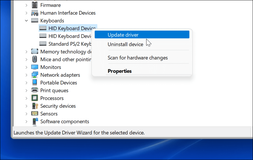 لوحة مفاتيح إدارة الأجهزة
