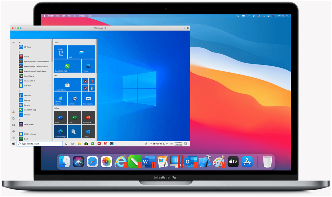 Windows 10 على M1 Macs Parallels Desktop 16 لنظام التشغيل Mac