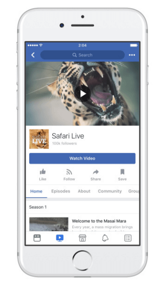 يجعل Facebook Show Pages من السهل إنشاء ونشر حلقات جديدة لعلامة تبويب المشاهدة.